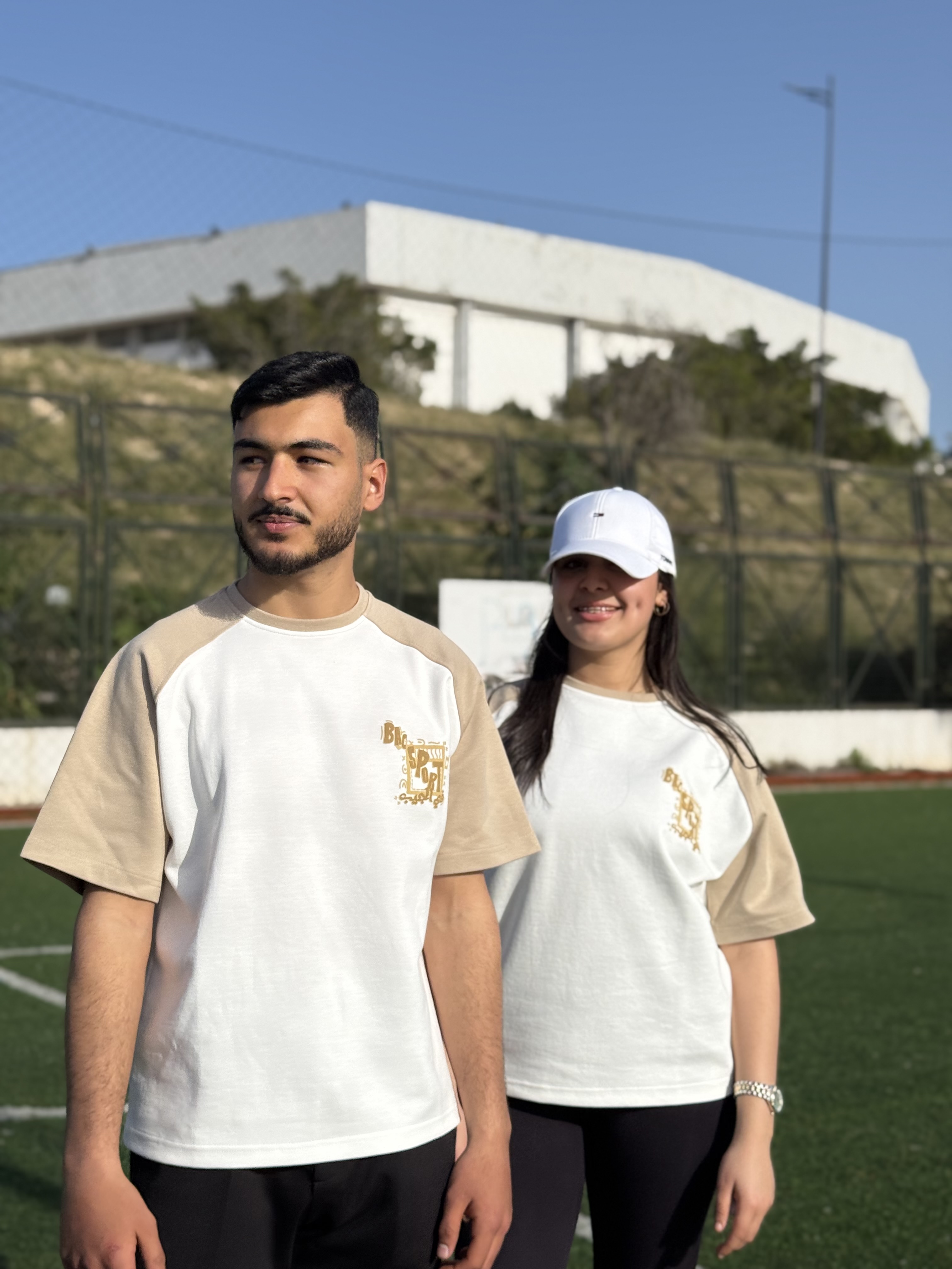 T-shirt “متمكن” White-Light biege